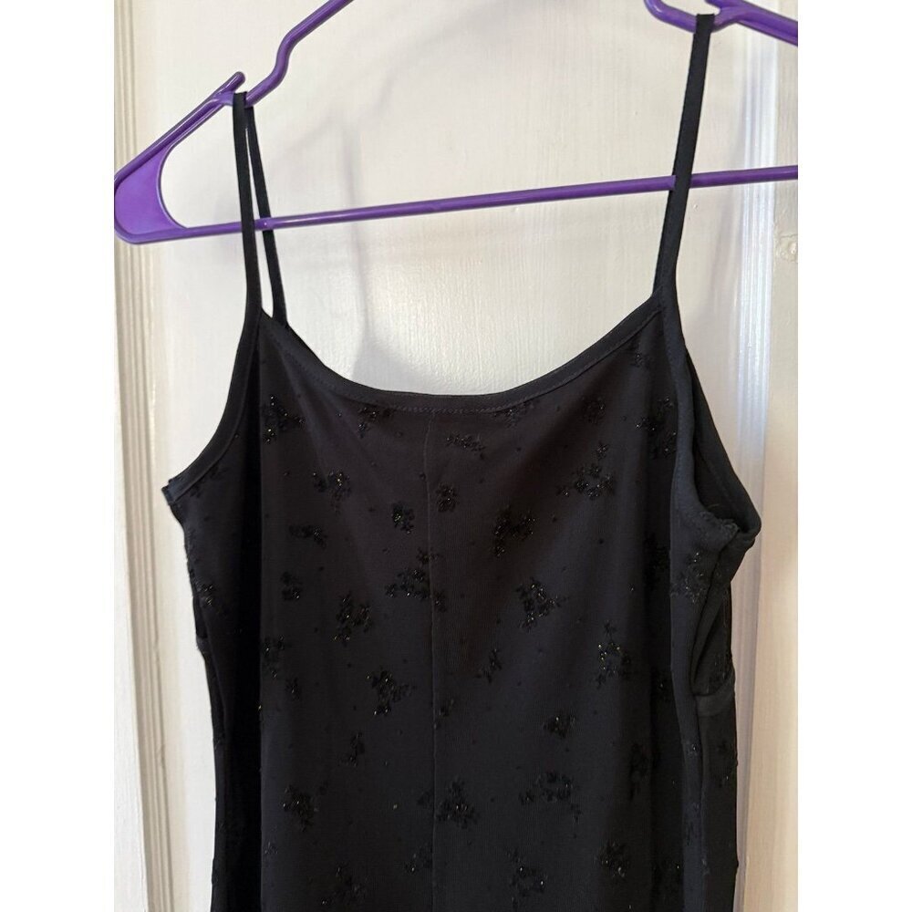Vintage Rocket Candy Black Beaded Slip Dress – Size Small - Picture 9 of 10